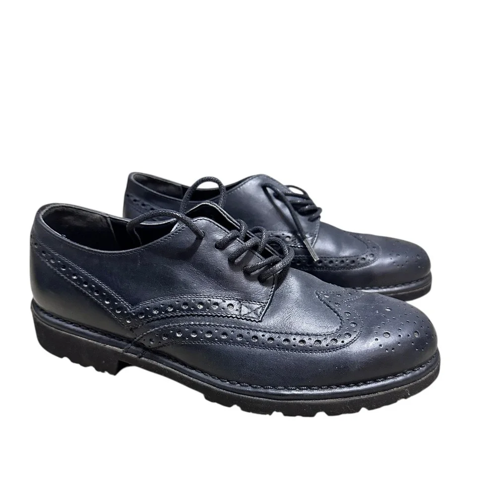 Rockport DresSports Wingtip Oxford Dress Shoes Men's 8 Black‎ Leather vintage